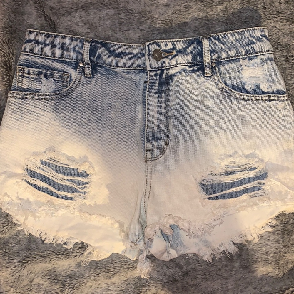 PacSun High Rise Acid Wash Shorts